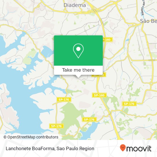 Lanchonete BoaForma map