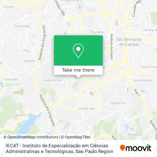 Mapa IECAT - Instituto de Especialização em Ciências Administrativas e Tecnológicas