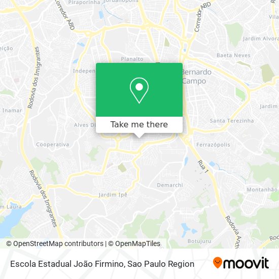 Mapa Escola Estadual João Firmino