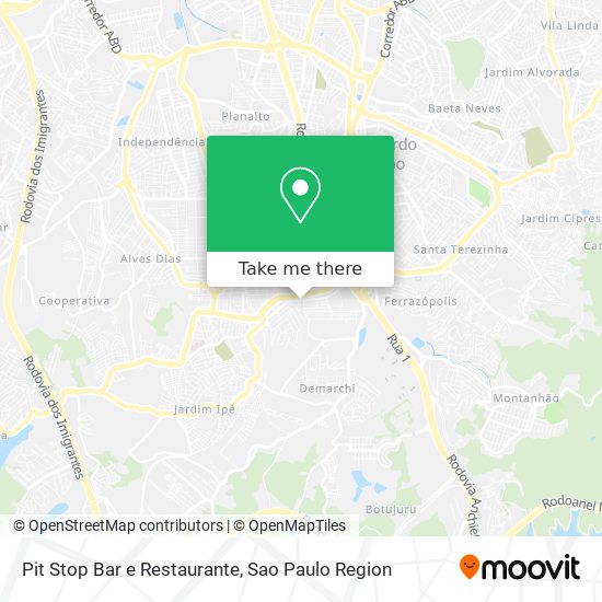 Mapa Pit Stop Bar e Restaurante