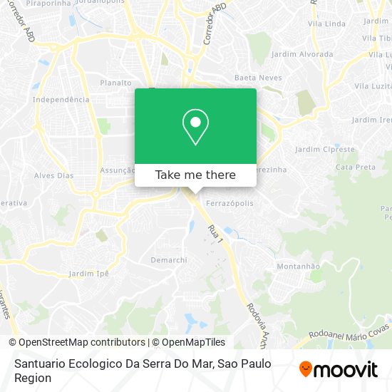 Santuario Ecologico Da Serra Do Mar map