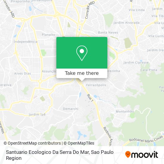 Mapa Santuario Ecologico Da Serra Do Mar