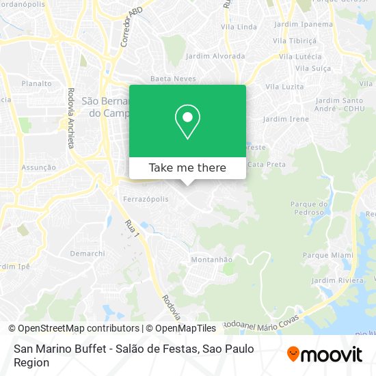 San Marino Buffet - Salão de Festas map