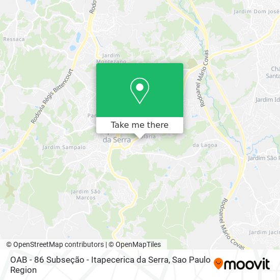 OAB - 86 Subseção - Itapecerica da Serra map