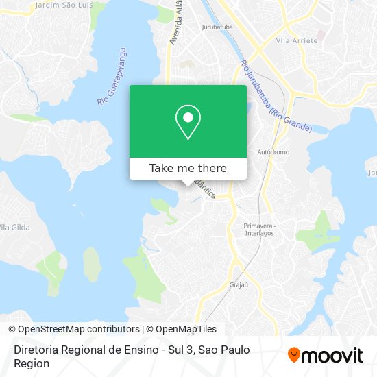 Diretoria Regional de Ensino - Sul 3 map