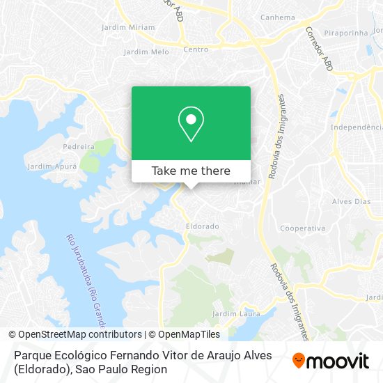 Mapa Parque Ecológico Fernando Vitor de Araujo Alves (Eldorado)