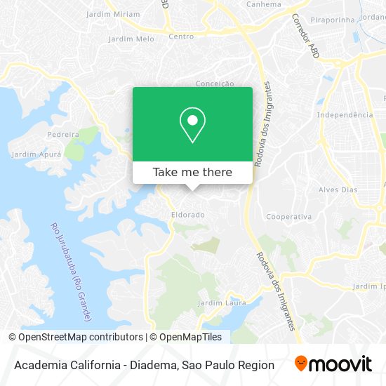 Mapa Academia California - Diadema