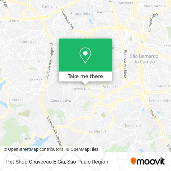 Pet Shop Chavecão E Cia map