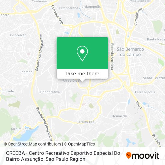 Mapa CREEBA - Centro Recreativo Esportivo Especial Do Bairro Assunção
