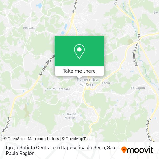 Igreja Batista Central em Itapecerica da Serra map