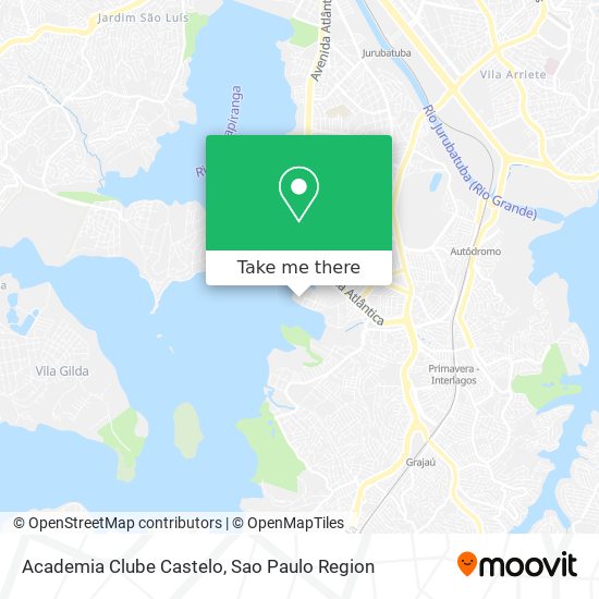 Mapa Academia Clube Castelo