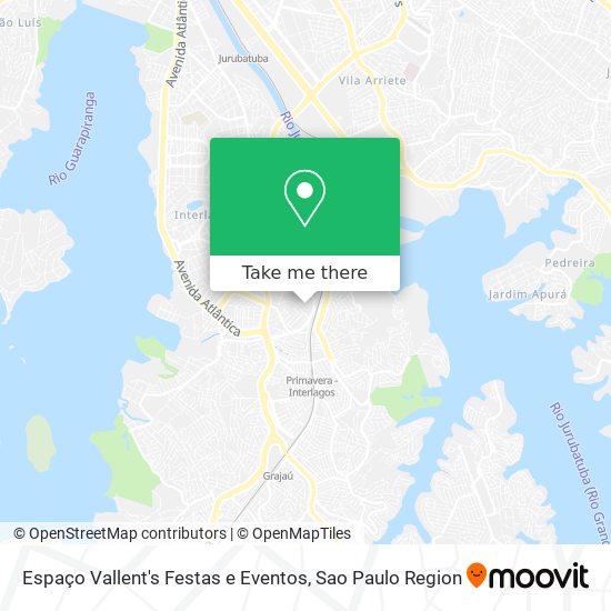 Mapa Espaço Vallent's Festas e Eventos