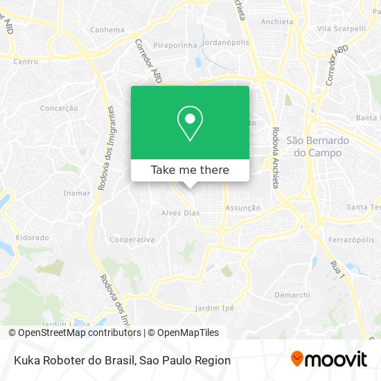 Mapa Kuka Roboter do Brasil