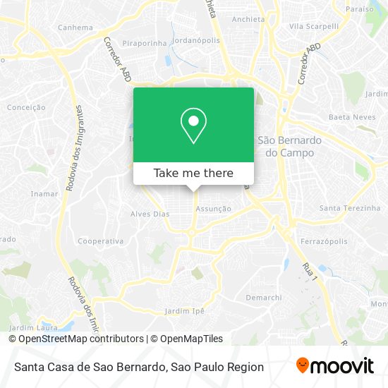 Mapa Santa Casa de Sao Bernardo