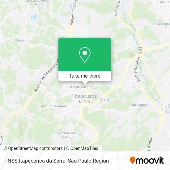 INSS Itapecerica da Serra map