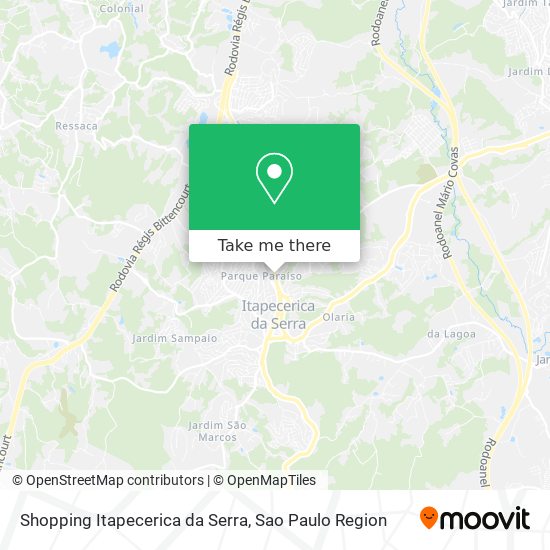 Mapa Shopping Itapecerica da Serra