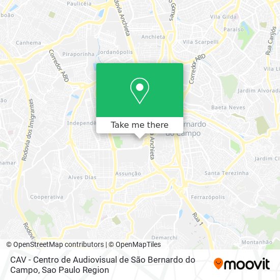 CAV - Centro de Audiovisual de São Bernardo do Campo map