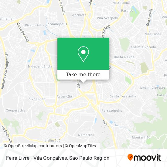 Mapa Feira Livre - Vila Gonçalves