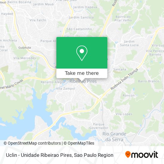 Uclin - Unidade Ribeirao Pires map