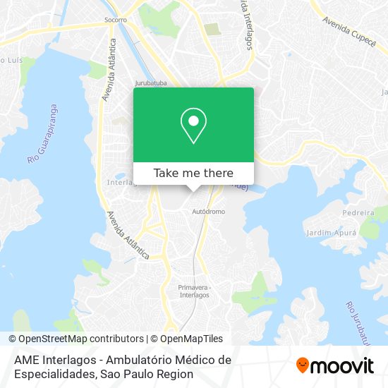 Mapa AME Interlagos - Ambulatório Médico de Especialidades
