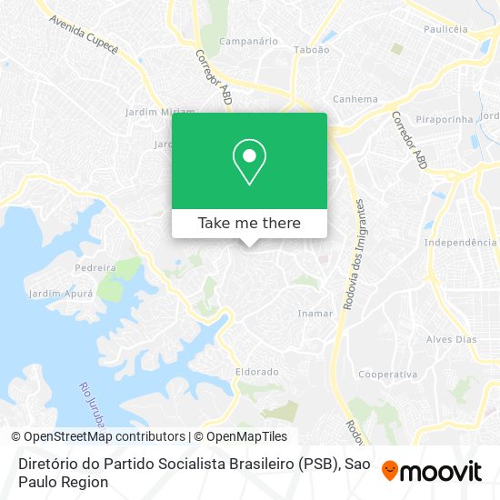 Mapa Diretório do Partido Socialista Brasileiro (PSB)