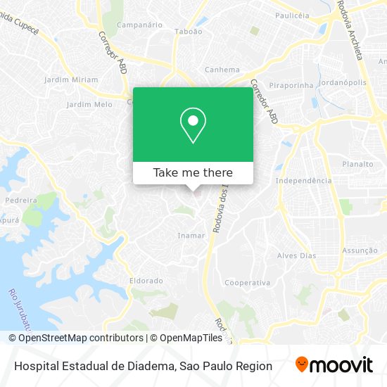 Mapa Hospital Estadual de Diadema