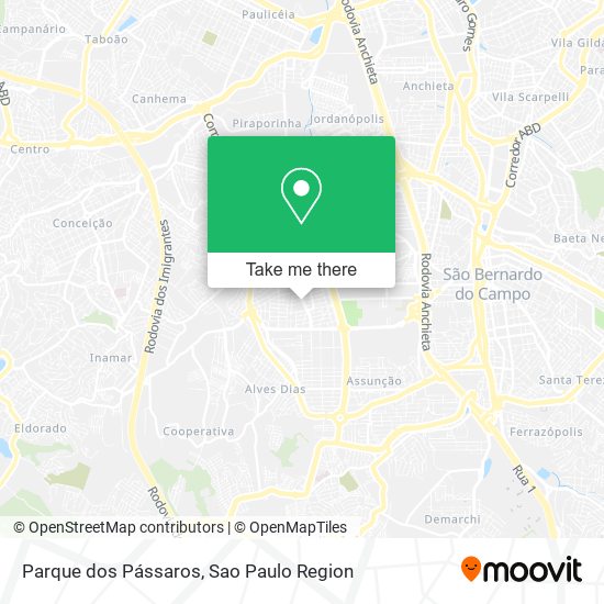 Parque dos Pássaros map