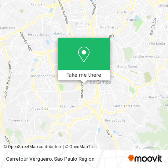 Carrefour Vergueiro map