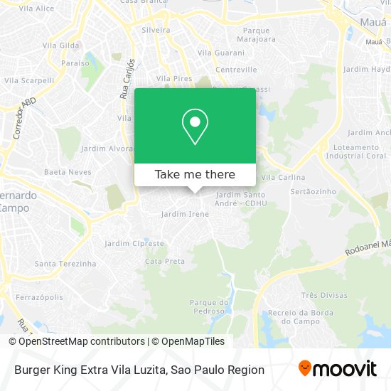 Burger King Extra Vila Luzita map