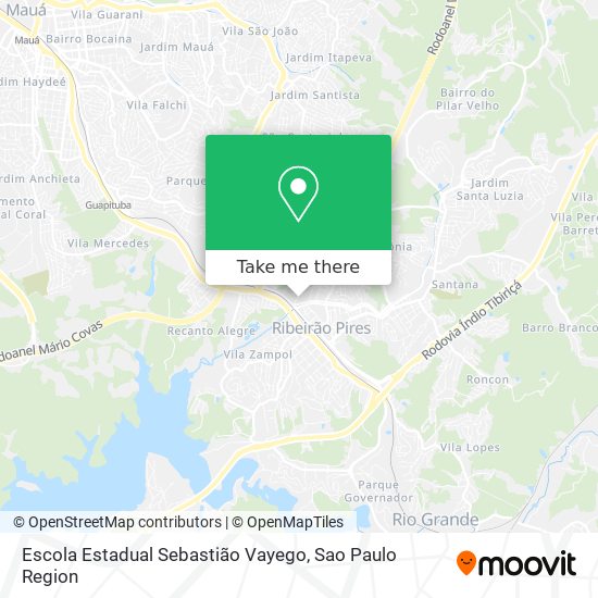 Mapa Escola Estadual Sebastião Vayego