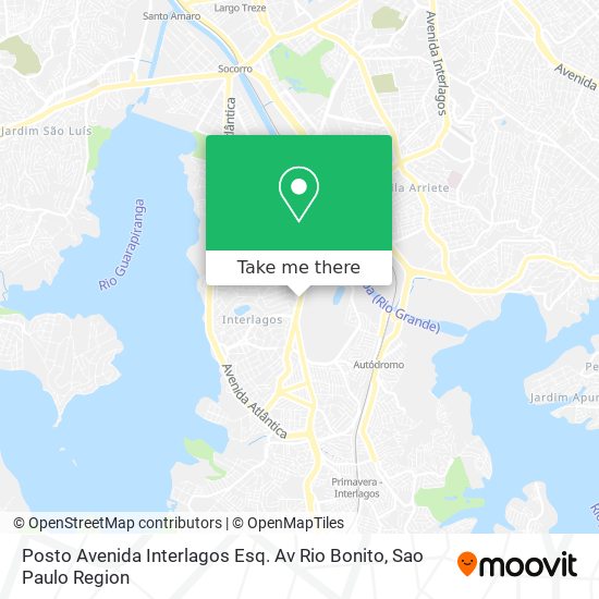 Mapa Posto Avenida Interlagos Esq. Av Rio Bonito