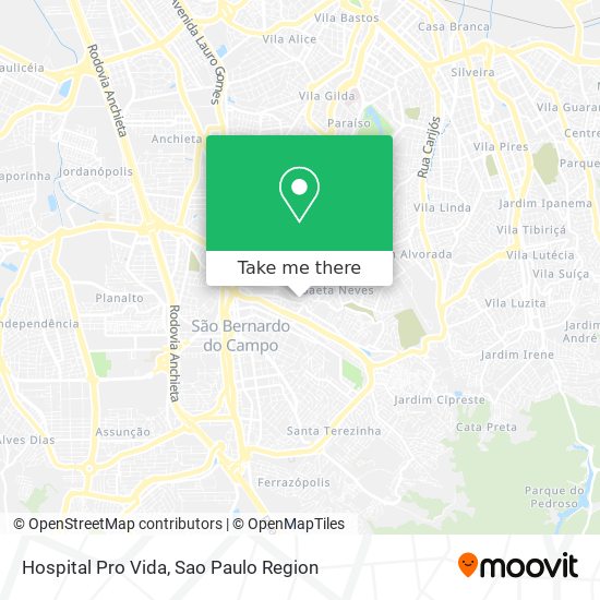 Mapa Hospital Pro Vida