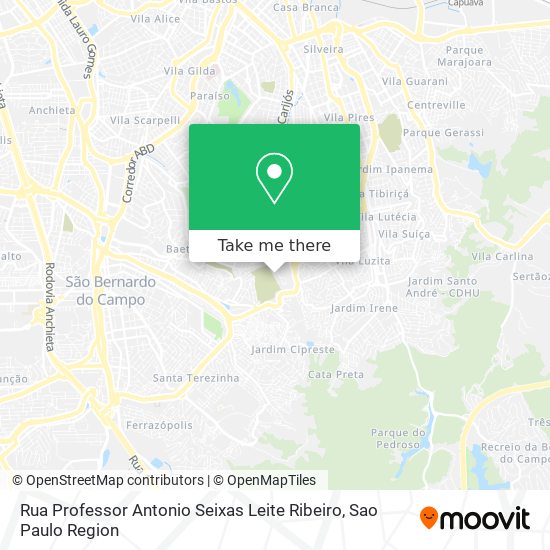 Rua Professor Antonio Seixas Leite Ribeiro map