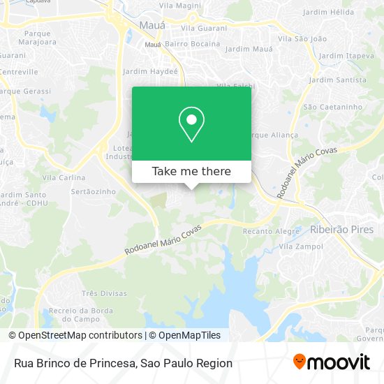 Rua Brinco de Princesa map