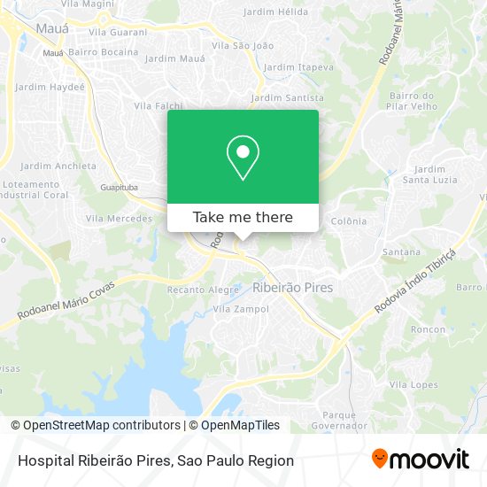 Hospital Ribeirão Pires map