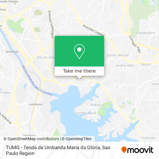 Mapa TUMG - Tenda de Umbanda Maria da Glória