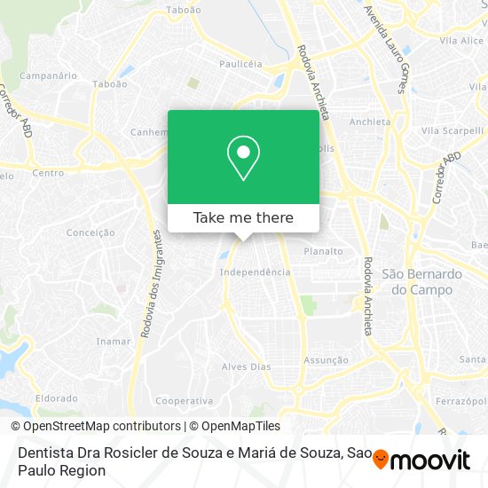 Dentista Dra Rosicler de Souza e Mariá de Souza map