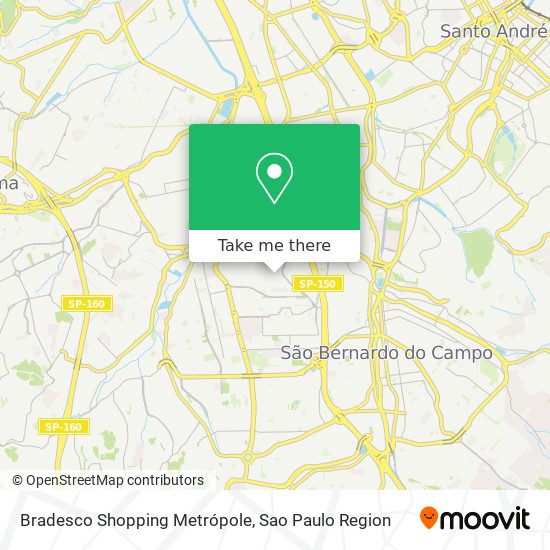 Bradesco Shopping Metrópole map