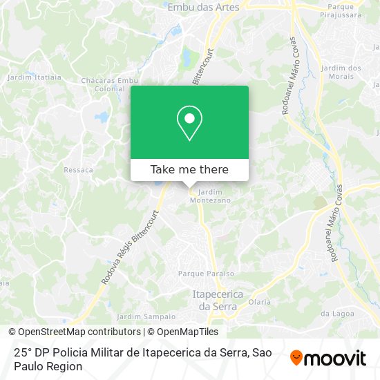 25° DP Policia Militar de Itapecerica da Serra map