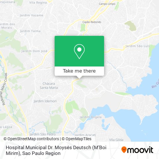 Mapa Hospital Municipal Dr. Moysés Deutsch (M’Boi Mirim)