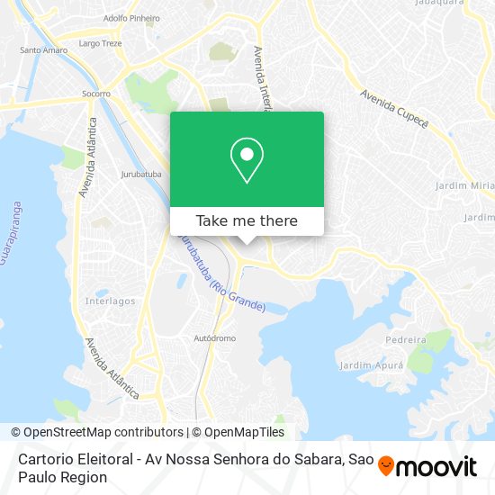 Cartorio Eleitoral - Av Nossa Senhora do Sabara map