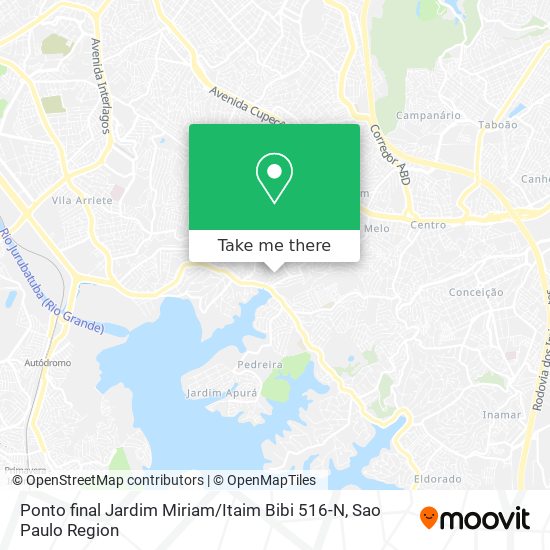 Mapa Ponto final Jardim Miriam / Itaim Bibi 516-N