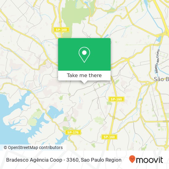 Mapa Bradesco Agência Coop - 3360