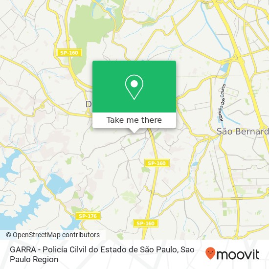 GARRA - Policía Cilvil do Estado de São Paulo map