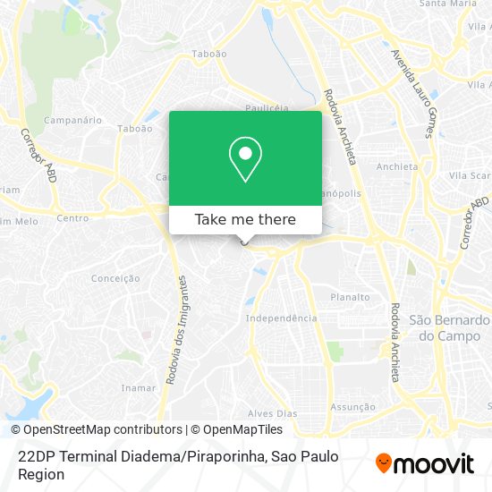 Mapa 22DP Terminal Diadema / Piraporinha