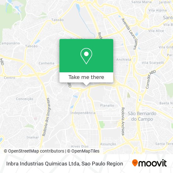 Mapa Inbra Industrias Químicas Ltda