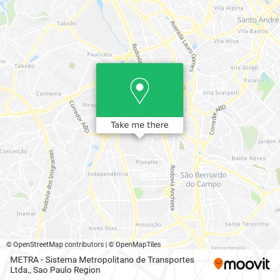 Mapa METRA - Sistema Metropolitano de Transportes Ltda.