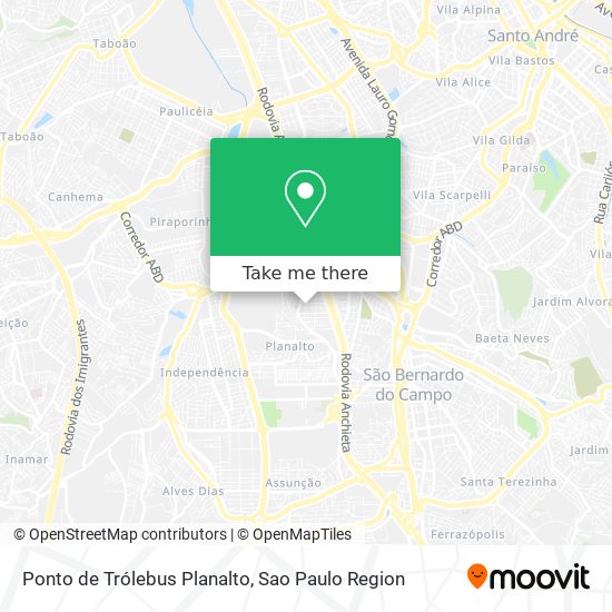 Ponto de Trólebus Planalto map