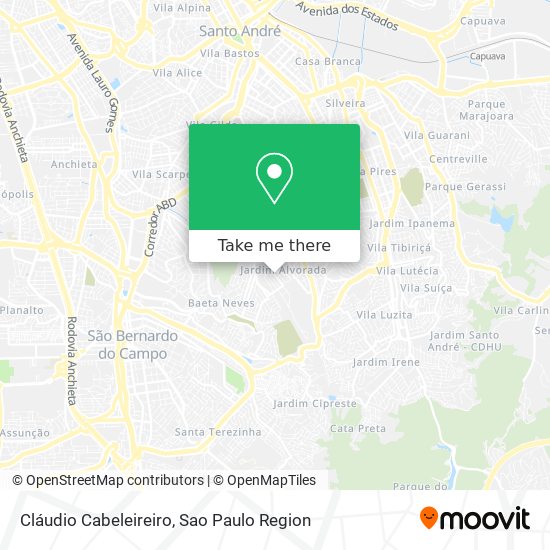 Cláudio Cabeleireiro map