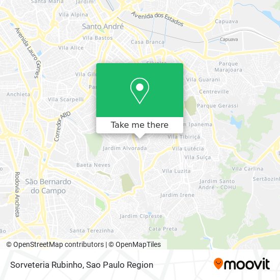 Sorveteria Rubinho map